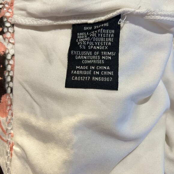 Le Chateau Cut Work Lace Sheer Full Floral Skirt Sz 18 White Pink Botanical Twee - Picture 7 of 8